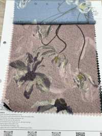 7026-440-1 融着天竺 転写 流れ花[生地] 北高 サブ画像