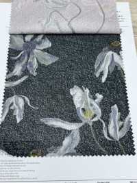 7026-440-1 融着天竺 転写 流れ花[生地] 北高 サブ画像