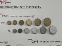 C601 メタルボタン 塗装加工 大阪プラスチック工業(DAIYA BUTTON) サブ画像