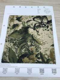 7026-1730-1 綿麻 シーチング 大花[生地] 北高 サブ画像