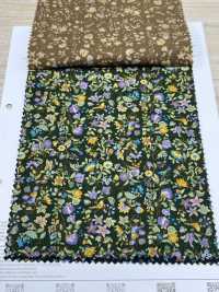 4026-1755-2 21W コール天 小花と鳥[生地] 北高 サブ画像