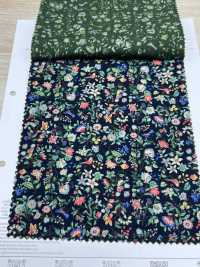 4026-1755-2 21W コール天 小花と鳥[生地] 北高 サブ画像