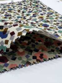 4026-1755-3 21W コール天 幾何花[生地] 北高 サブ画像