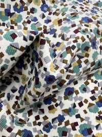 4026-1755-3 21W コール天 幾何花[生地] 北高 サブ画像