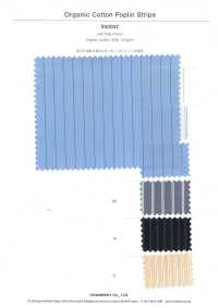 5SG032 オーガニック コットン ポプリン ストライプ[生地] シャンブレー サブ画像