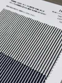 HK2220W 岡山産 インディゴ 先染め ヒッコリー・ワンウォッシュ[生地] 古山 サブ画像