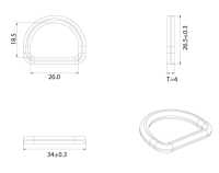 HH197 アルティカ ユニバーサルシングルDリング[バックル・カン類] Trimmers サブ画像