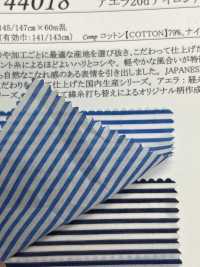 44018 アエラ 20dナイロン/ 60sコットン ローン ボーダー GSワッシャー[生地] SUNWELL(サンウェル) サブ画像