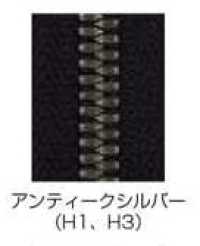 5SGWH3C-SLSB-B 尻合わせ EXCELLA® ファスナー 5サイズ アンティークシルバー 止 ダブル YKK サブ画像
