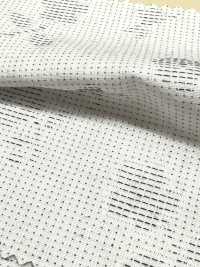 A-1528 刺し子風 フラワー ジャガード[生地] 有延商店 サブ画像