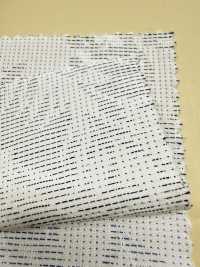 A-1581 刺し子風 ボタニカルフラワー ジャガード[生地] 有延商店 サブ画像