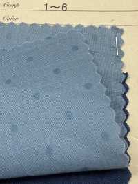 A-1510 フラワー&ドット インディゴ染 プリント[生地] 有延商店 サブ画像