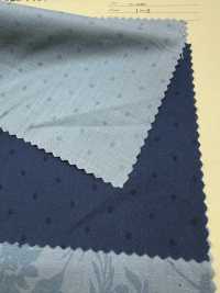 A-1510 フラワー&ドット インディゴ染 プリント[生地] 有延商店 サブ画像