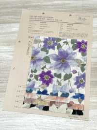 850558 リネンライク スラヴ サロンドフルール Clematis[生地] VANCET サブ画像