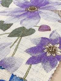 850558 リネンライク スラヴ サロンドフルール Clematis[生地] VANCET サブ画像