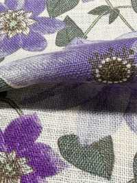 850558 リネンライク スラヴ サロンドフルール Clematis[生地] VANCET サブ画像