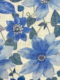 850558 リネンライク スラヴ サロンドフルール Clematis[生地] VANCET サブ画像