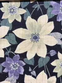 850558 リネンライク スラヴ サロンドフルール Clematis[生地] VANCET サブ画像