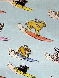 850599 ブロード スタイリッシュポップ Surfing Dogs[生地] VANCET サブ画像