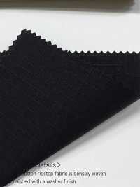 OGN-2030-KB ウォッシュド オーガニック リップストップ[生地] TIPICO(桑村繊維) サブ画像