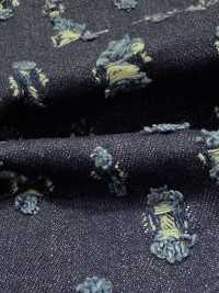 WALA-30ID ワラカット ランダムスクエア柄 デニム[生地] ダックテキスタイル サブ画像