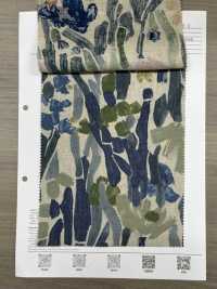 8026-1790-2 綿 麻 シーチング  アートボタニカル[生地] 北高 サブ画像