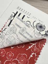 B88333Z ムラ糸クロス 藍古布 半折[生地] VANCET サブ画像