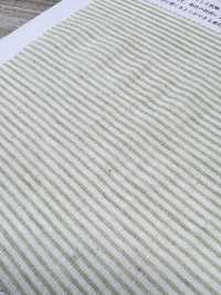 KYC443-2 麻混 先染め ピケ ボーダー 高島ちぢみ[生地] 宇仁繊維(小紋工房) サブ画像