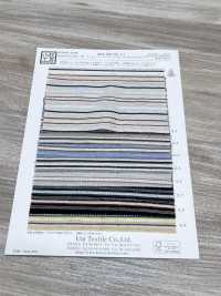 KYC667-55-1 綿 レーヨン リネン ドビー マルチボーダー[生地] 宇仁繊維(小紋工房) サブ画像