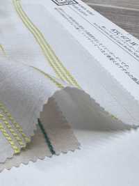 KYC-671-W-1 綿 レーヨン リネン ドビー マルチボーダー 広巾[生地] 宇仁繊維(小紋工房) サブ画像