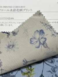 19189 シャツ コール 水彩花柄 プリント[生地] SUNWELL(サンウェル) サブ画像
