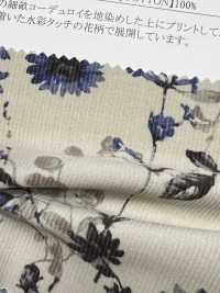 19189 シャツ コール 水彩花柄 プリント[生地] SUNWELL(サンウェル) サブ画像