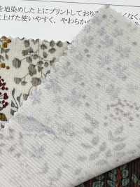 19187 シャツ コール 小鳥小花柄 プリント[生地] SUNWELL(サンウェル) サブ画像