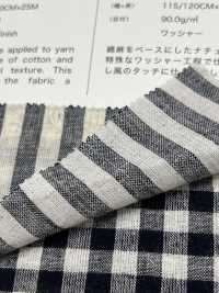 59992 C/L ネッピースラブ エクリュチェック&ストライプ[生地] VANCET サブ画像