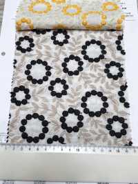 4027-848-1 綿 ローン 刺繍 ボンボンフラワー レース[生地] 北高 サブ画像