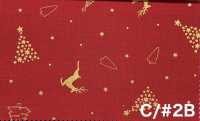AP65802 Merry Christmas GOLD プリント シーチング (丸巻)[生地] コスモテキスタイル サブ画像