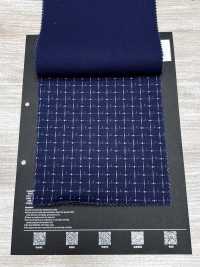 5-WABASH-DRL インディゴ 抜染 ポルカドット/バンダナ/斑点格子/飛び菱型[生地] 北高 サブ画像
