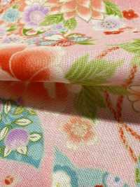 850628 スケア 花金和柄 牡丹菊葵に鼓[生地] VANCET サブ画像