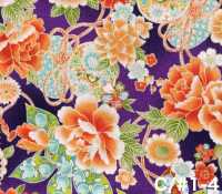 850628 スケア 花金和柄 牡丹菊葵に鼓[生地] VANCET サブ画像