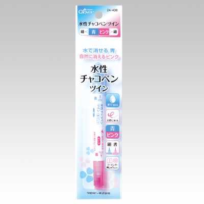 24436 水性チャコペン　ツイン＜青・ピンク　細＞
