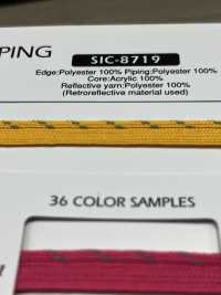 SIC-8719 再帰反射パイピングテープ 約8mm[リボン・テープ・コード] SHINDO(SIC) サブ画像