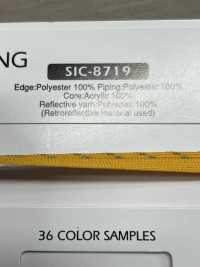 SIC-8719 再帰反射パイピングテープ 約8mm[リボン・テープ・コード] SHINDO(SIC) サブ画像