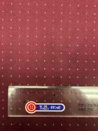 S-922 【アウトレット】山梨富士吉田 シルク100% ピンドット柄 エンジ[生地] ヤマモト(EXCY) サブ画像