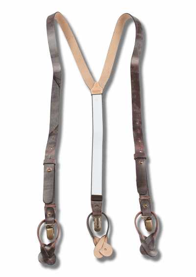 BRETELLE&BRACES サスペンダー レザー アンティークブラウン