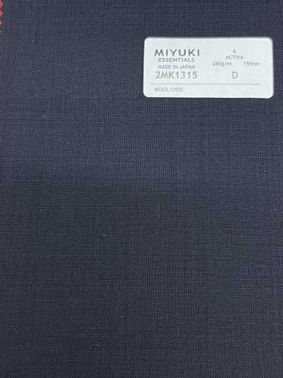 26SS 御幸生地 MIYUKI エッセンシャルズ ESSENTIALS ACTIVA 紺 無地