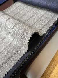 14CN1560 CANONICO 21μ RUSTIC TROPICAL ストライプ 灰茶[生地] CANONICO(カノニコ) サブ画像