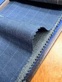 14CN1563 CANONICO 21μ RUSTIC TROPICAL ストライプ ブルー[生地] CANONICO(カノニコ) サブ画像