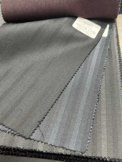 SILK&WOOL 交織シャンブレー オールシーズン オルタネイトストライプ