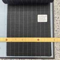 95406-52 25SS BEST SELECTION 【FANCY WORSTED】ファンシーウーステッド ダークグレー チョークストライプ[生地] 国島株式会社 サブ画像