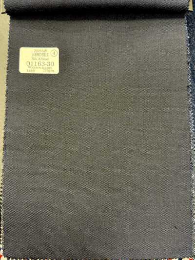 01163-30 26AW HERDREX 【Silk &Wool】 シルクアンドウール 紺 無地